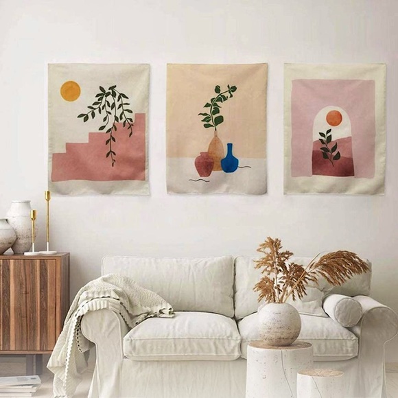 Minimalist Modern Plant Botanical Vintage Neutral Tapestry Wall/Dorm Art Decor - Picture 7 of 7